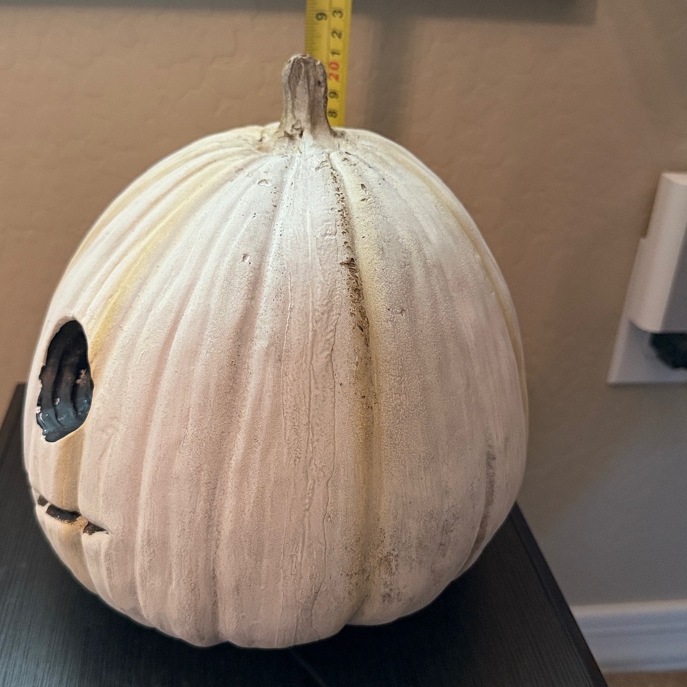 White Pumpkin Halloween Decor - Picture 11 of 12